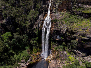 Waterfall Water Living Nature Trail Stones Forest Health Landscape Travel Drone