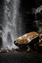 water rocks level wild inhospitable nature waterfall