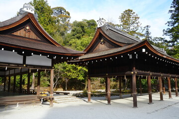 Kamigamo-jinja or Shrine in Kyoto, Japan - 日本 京都府 上賀茂神社 土屋 橋殿