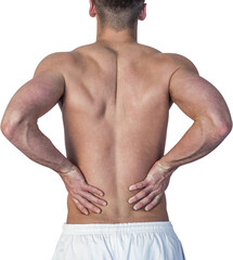 Man undergoing back pain