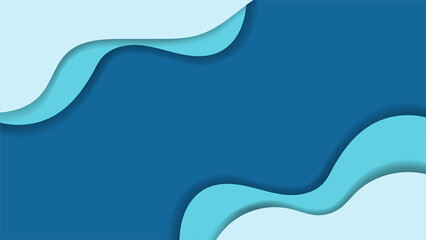 Wave Papercut Background