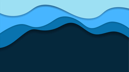 Wave Papercut Background