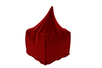 Obraz premium Red fabric in shape