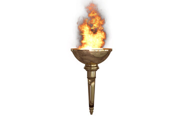 Digitally generated image of burning sport torch
