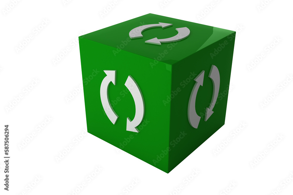 Poster loading icon on cube