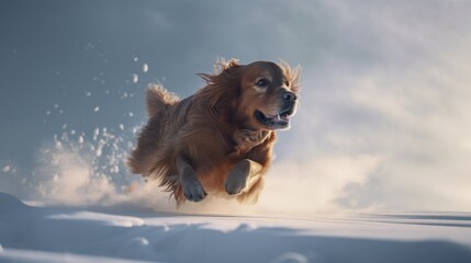 dog running. Created with Generative AI.
