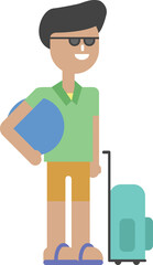 Man with suitcase icon