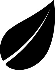Leaf icon, eco symbol, PNG illustration