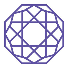Hexagon shape design icon