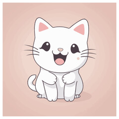 Obraz premium gato pequeño y blanco