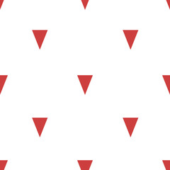 Illustration of triangle shape icon in red color
