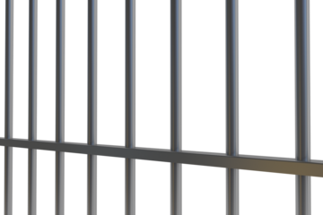 Digitally generated metal prison bars