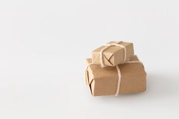 Two box  packages  on white background. 