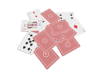 3D image of playing cards