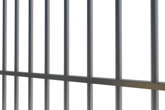 Digitally generated metal prison bars