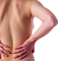 Keuken spatwand met foto Nude woman with a back injury © vectorfusionart
