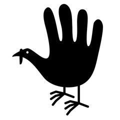 Hand looking like turkey