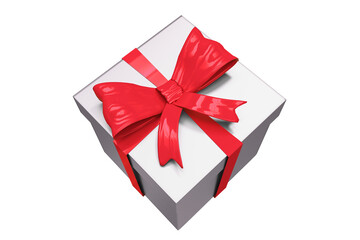Gift box on white background