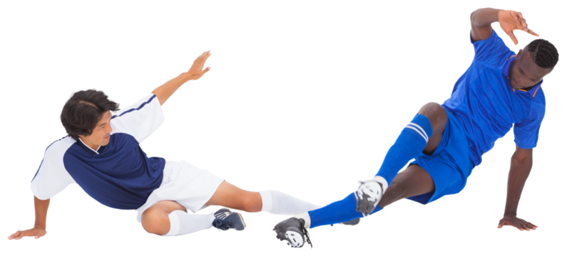 Football players tackling - Powered by Adobe