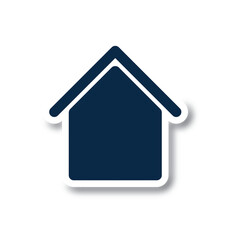 Digitally generated image of home icon in blue color