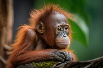 Baby Orangutan The Jungle