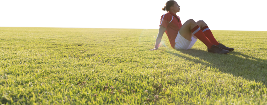 Male rugby player sitting 