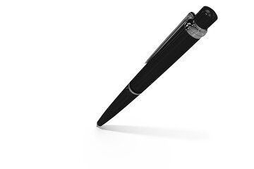 Digital image of black metallic ballpoint pen