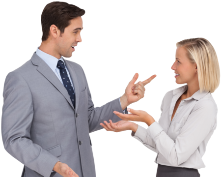 Business people meet each other