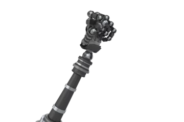 Gordijnen Robotic hand with clenching fist © vectorfusionart