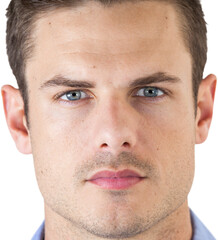 Obraz premium Close up portrait of serious young man