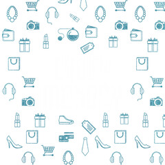 Various shopping accessories icons