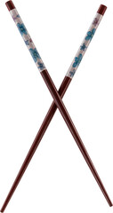 Close up of brown chopsticks