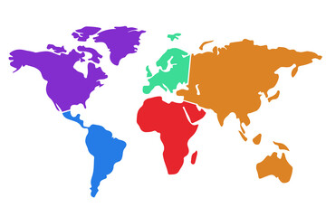 Naklejka premium Composite image of colorful map