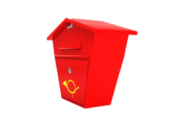 Foto op Plexiglas anti-reflex Digitally generated image of red postbox  © vectorfusionart
