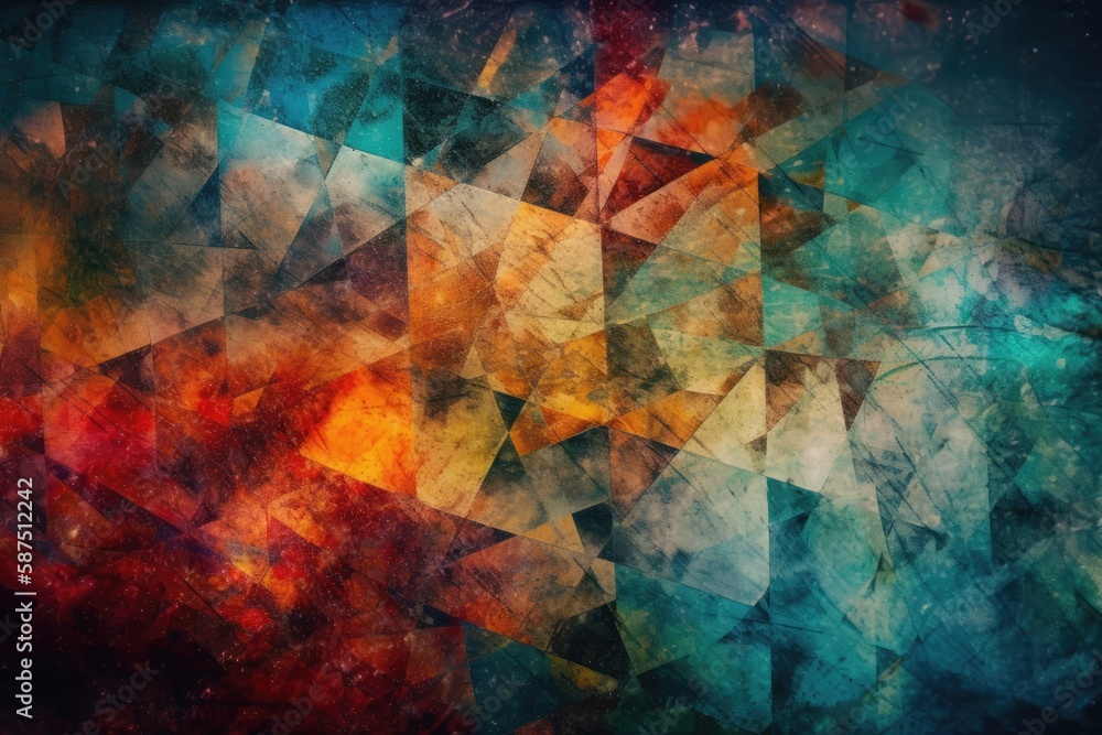 Poster vibrant and colorful abstract background with a gradient effect. generative ai