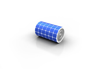 Digitally generated image of 3d solar battery
