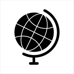 world icon illustration, globe vector icon, globe icon best flat design, on white background.