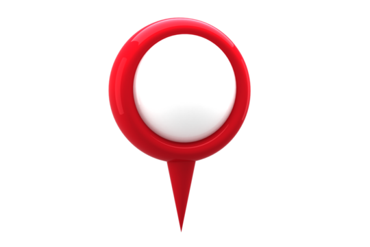 Close-up of map marker