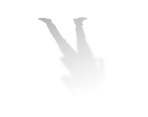 Digitally composite image shadow of person