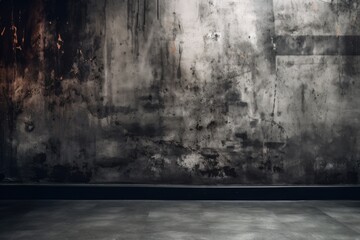 dark wall of concrete. Generative AI