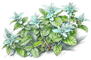 vibrant green leafy plant with intricate details. Generative AI