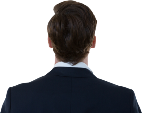 Thoughtful businessman standing