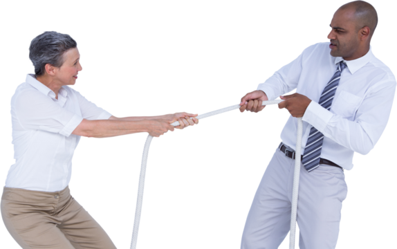 Business people pulling the rope - Powered by Adobe