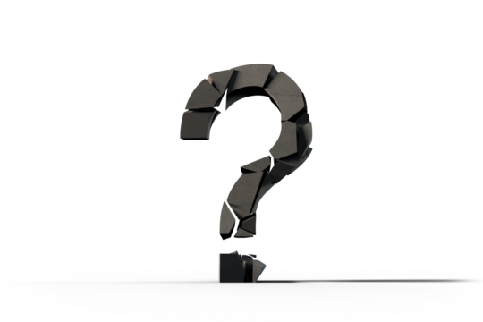 3d image of question mark 