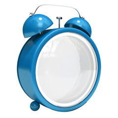 Shiny blue blank alarm clock