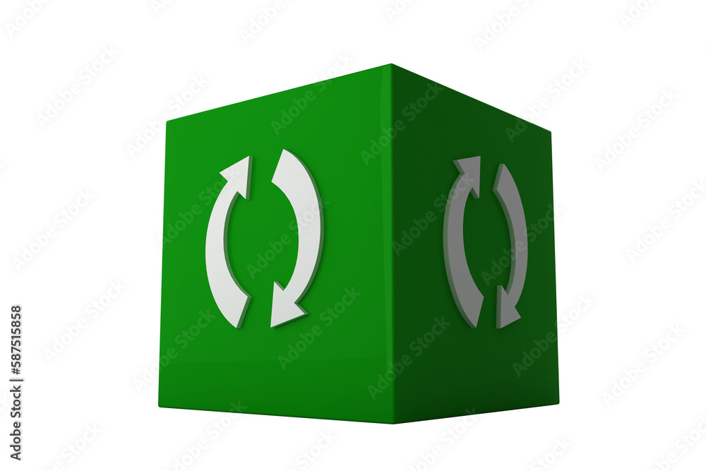 Poster loading icon on cube