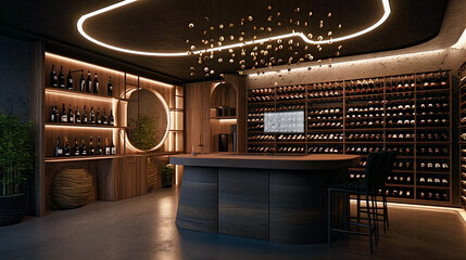 Modern Wine Cellar AI Powered Design