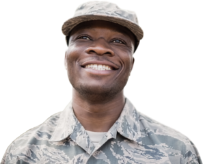 Portrait of military smiling 