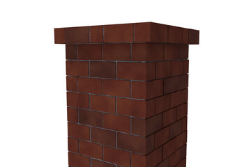 Composite image of brick chimney