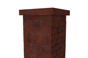 Composite image of brick chimney